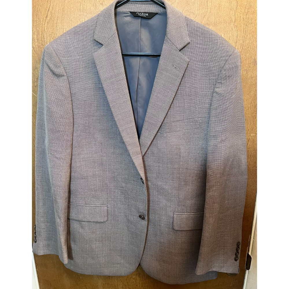 Jos. A. Bank Traveler Suit Jacket Notched Light Brown Textured Wool 44R Blazer